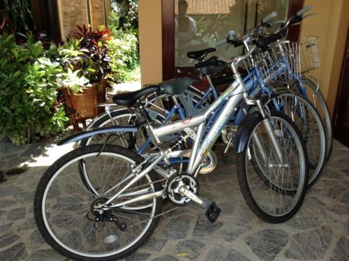 a group of bikes parked next to each other at The Cliff Residence in Mui Ne