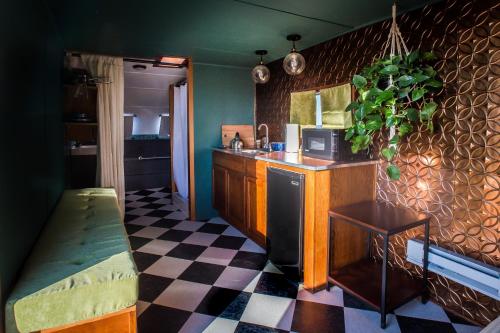 Kuchyň nebo kuchyňský kout v ubytování Hotel Luna Mystica