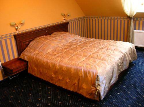 a bedroom with a bed in a room at Zolotoie Runo in Skhidnitsa