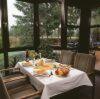 a dining room with a table with fruit on it at Haus Mönter-Meyer in Bad Laer