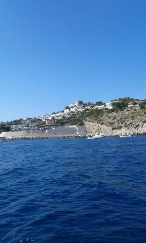 a view of the ocean from a boat in the water at IL MELOGRANO Rooms in Vignacastrisi