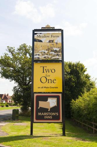a sign for a live for one gas station at Meadow Farm Redditch by Marstons Inns in Redditch