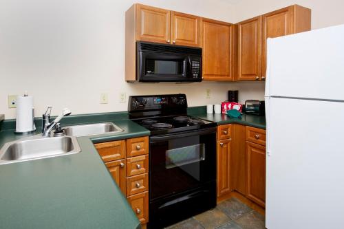 Dapur atau dapur kecil di Zephyr Mountain Lodge