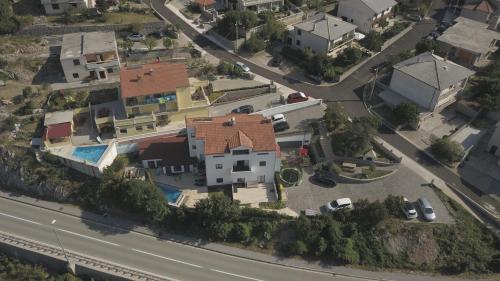 an overhead view of a house and a street at BC Bikers Welcome Apartments in Senj