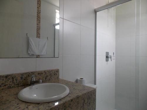 Koupelna v ubytování Hotel Mattes