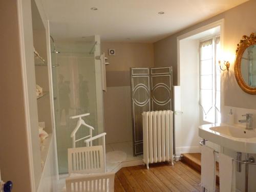 Vonios kambarys apgyvendinimo įstaigoje Chambres d'Hôtes Le Petit Sully