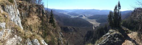 a view of a canyon in the mountains at Apartmány Planina Predná Hora in Predná Hora
