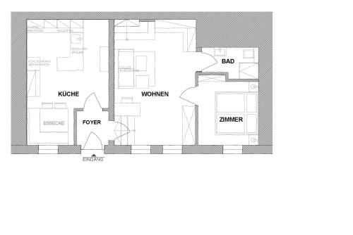 a floor plan of a building at Ferienwohnung am Sonnseitweg in Grossarl