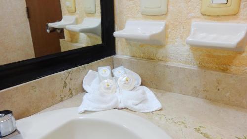 Koupelna v ubytování Villas La Lupita