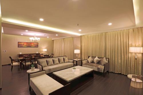 Posezení v ubytování Samanvay Boutique Hotel