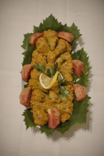 a plate of food with a bunch of food at Yoruk Stone House in Nevsehir
