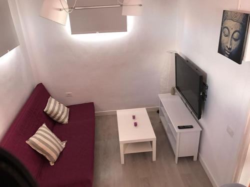 A television and/or entertainment centre at Apartamentos La Concepción