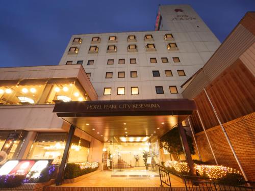 a building with a sign that reads your hotel jerusalem city renaissance at Hotel Pearl City Kesennuma in Kesennuma