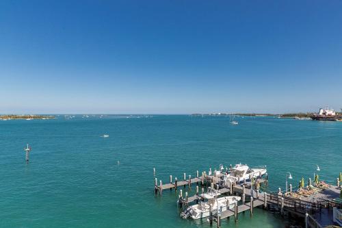 a dock in the middle of a large body of water at Hyatt Centric Key West Resort & Spa in Key West