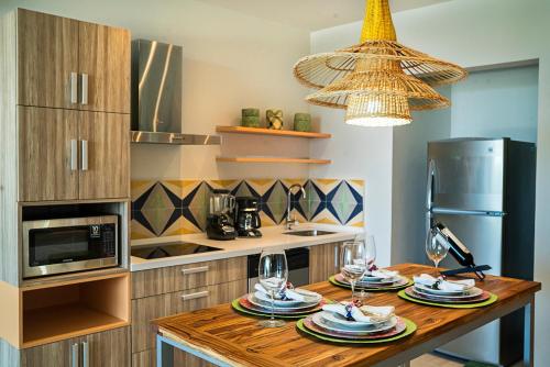 Dapur atau dapur kecil di Opal Suites Apartments
