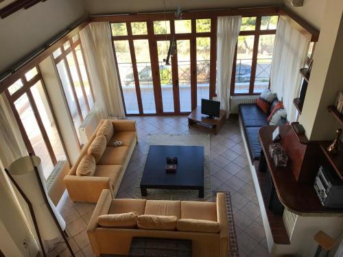 Χώρος καθιστικού στο Stunning sea view loft