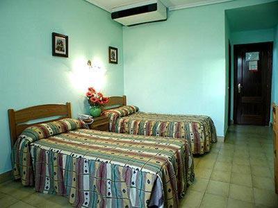Postel nebo postele na pokoji v ubytování Hotel Los Nogales