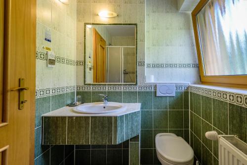 Koupelna v ubytování Hotel Boboty
