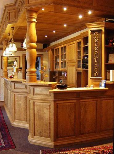 a kitchen with a large island in a room at Hotel - Restaurant Reher Hof in Hagen