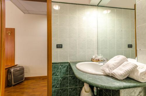 Koupelna v ubytování Hotel Federico II