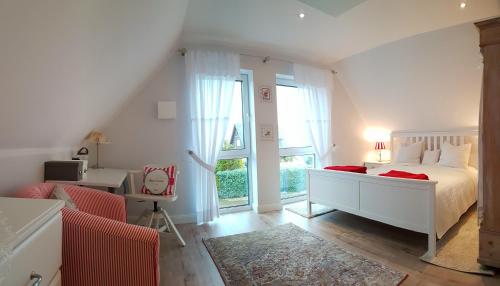 Postel nebo postele na pokoji v ubytování Ferienhaus Bergidylle