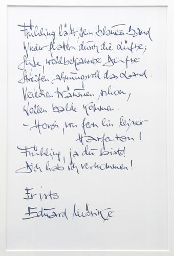 a letter from a man complaining about his handwriting at Park Hotel Post in Freiburg im Breisgau