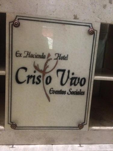 a sign that reads cicero violo generics services at Hotel El Cristo in Cholula