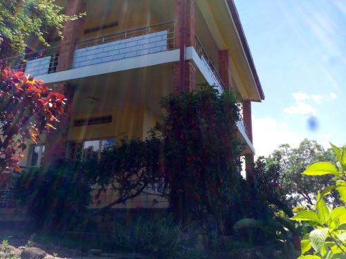 a building with plants on the side of it at Retreat Guesthouse Kitende in Entebbe