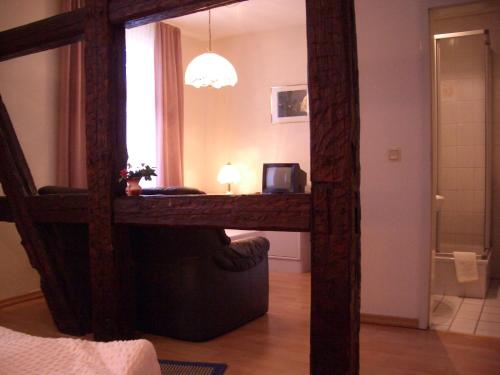 Koupelna v ubytování Gästehaus Verhoeven