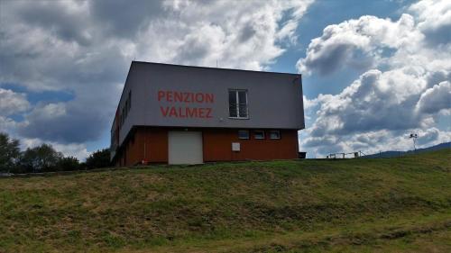 a building on top of a hill withpension valuation on it at Penzion ValMez in Valašské Meziříčí