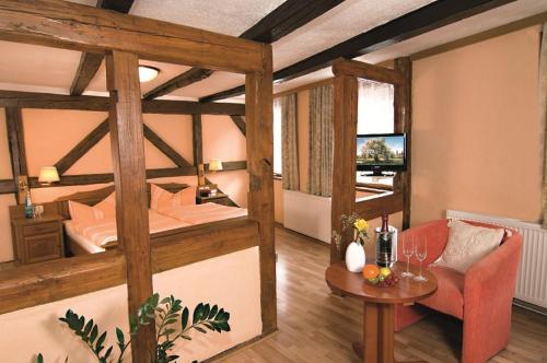 Postel nebo postele na pokoji v ubytování Gasthaus Kupfer