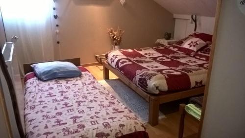 Postel nebo postele na pokoji v ubytování Les Nids de Mesanges Chambre d'hôtes