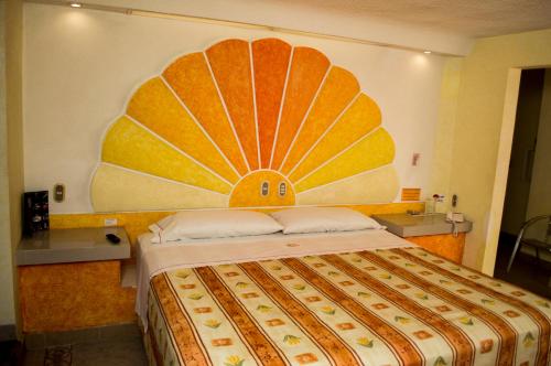 Ένα ή περισσότερα κρεβάτια σε δωμάτιο στο Motel California