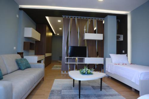 TV a/nebo společenská místnost v ubytování Guesthouse Bimbli