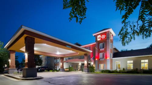 a hotel with a sign on the front of it at Best Western Plus Coldwater Hotel in Coldwater