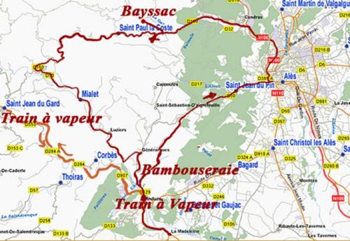 a map of the province of saroslavia at Premiere Classe Ales - Anduze in Alès