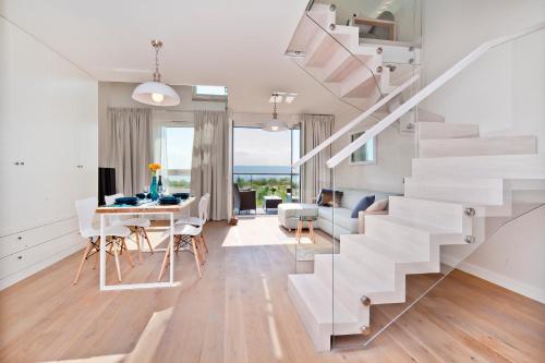 Ruang duduk di BlueApart Apartamenty Na Plaży Jastarnia