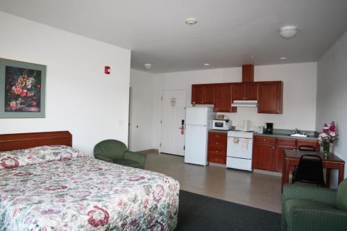 Kuchyň nebo kuchyňský kout v ubytování Ponderosa Motel