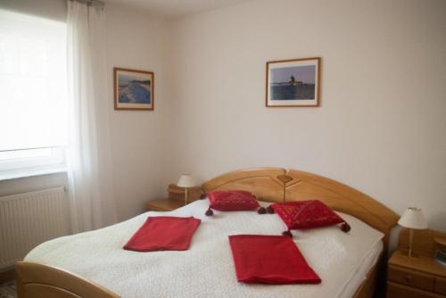 Ένα ή περισσότερα κρεβάτια σε δωμάτιο στο Fewo Zinnowitz Ostseequartett