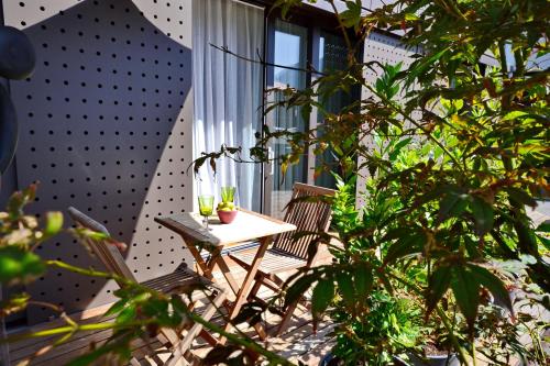 Jardín al aire libre en Apartmaji 43