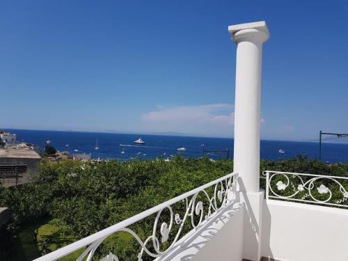 a balcony with a view of the ocean at Casa Gaia in Capri