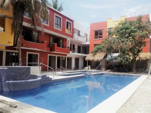 Бассейн в Casa Lotería -Pueblito Sayulita- Colorful, Family and Relax Experience with Private Parking and Pool или поблизости