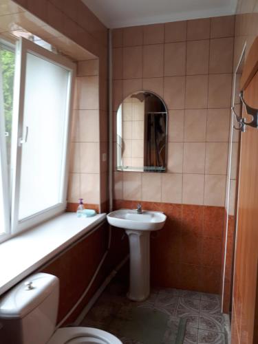 Koupelna v ubytování Hotel Gostynnyi Dvir