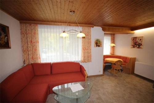 Ruang duduk di Ferienhaus Zum wilden Hannes