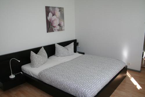 Ferienwohnung Templinにあるベッド