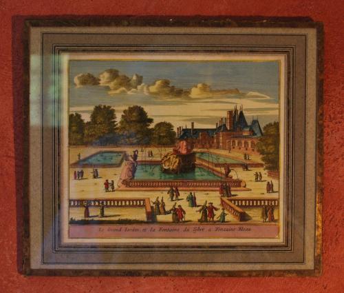 a framed picture of a painting of a city at Domaine de Provensol in Venterol