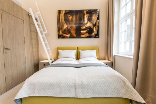 Ein Bett oder Betten in einem Zimmer der Unterkunft Adelhoff