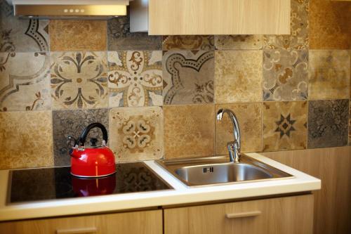 Dapur atau dapur kecil di Lanterne Magiche Ortigia