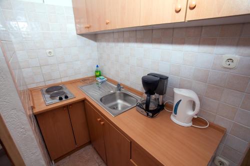 Kuchyň nebo kuchyňský kout v ubytování Apartments Kovačić