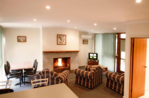 Posezení v ubytování Mallacoota Log cabins